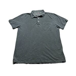 Faherty Men's Olive Green Shirt Front Pocket Preppy Academia Office Casual L